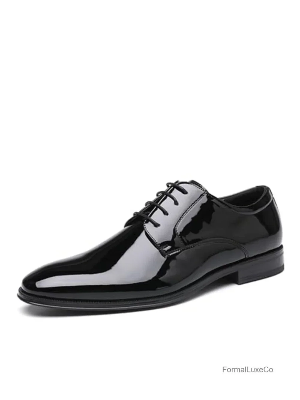 Men's Classic Formal Oxford Lace-up Patent Leather Dress Shoes